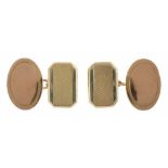 A PAIR OF 9CT GOLD CUFFLINKS, BIRMINGHAM 1957, 6.3G