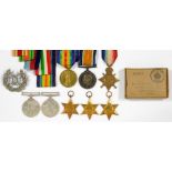 WORLD WAR ONE GROUP OF THREE 1914-15 STAR, BRITISH WAR MEDAL AND VICTORY MEDAL, 10454 PTE W. SMITH