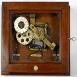 ELECTRIC HOROLOGY. A GENT & CO LTD BELL RINGER FOR "PULSYNETIC" IMPULSE CLOCKS, IN WALNUT WALL BOX