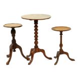 THREE VICTORIAN AND LATER TRIPOD TABLES