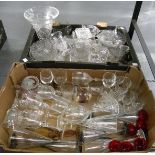 MISCELLANOUS CUT AND MOULDED GLASSWARE, INCLUDING GLASSES, BOWLS, ETC