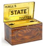 AN UNUSUAL HALL BROTHERS (WHITEFIELD) LTD INKWELL NOVELTY TIN FOR THE MANUFACTURER'S "STATE" TOFFEE,