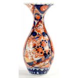 A JAPANESE IMARI BALUSTER VASE, 37CM H, C1900