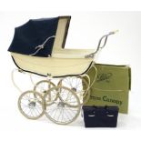 A 1950'S OSNATH PRAM, WITH A BOXED PELSO CANOPY