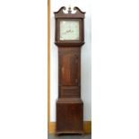 A VICTORIAN OAK AND MAHOGANY 30 DAY LONGCASE CLOCK, THE PAINTED DIAL INSCRIBED N. BARBER NOTTINGHAM,