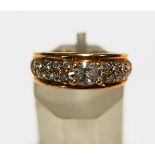 A diamond set dress ring, stamped 'Boucheron', 'B353' over '17716' and a makers mark,