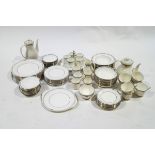 A Royal Doulton Andante pattern part dinner and tea service,