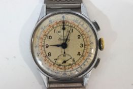 Brietling, Chronograph, manual wind gentleman's wrist watch,