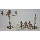 A pair of silver five light candelabra, by William Comyns & Sons Ltd, London 1968,