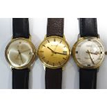 Three gentleman's vintage wristwatches, consisting of an Aristo Auto 25 jewels, a Hudson 21 jewels,