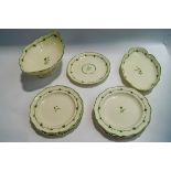 A Wedgwood creamware part dessert service, pattern number 55, circa 1779-1790,