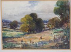 Bertha Rhodes (Carrick) (Ex 1905-1912) Landscape with Trees Watercolour Signed lower left 16.