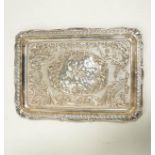 A late Victorian silver dressing table tray, by Levi & Salaman, Birmingham 1900,