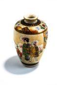 A late 19th /early 20th century miniature satsuma style vase, 6.