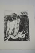 After Marc Chagall Bible 1956, Planche I, V and CII engravings,