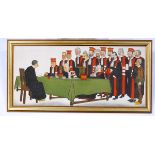 After Adrien Barrere (1877-1931) "Passing the Bar" Coloured lithograph,