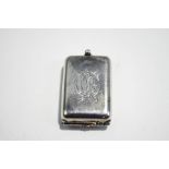 A late Victorian silver butt marker, by John Millward Banks, London 1898, of plain rectangular form,