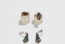 A 14ct gold and opal doublet and other jewellery