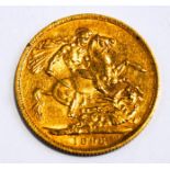 A 1898 full gold sovereign