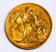 A 1898 full gold sovereign