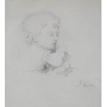 Augustus John (1878-1961) Portrait of a child asleep pencil signed lower right 14cm x 12.