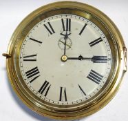 An early 20th century ships bulkhead clock,