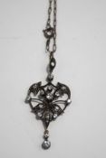 A late Victorian diamond pendant, circa 1900,