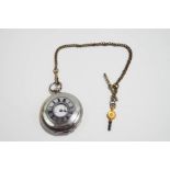 Cole & Son, Sherborne & Weymouth, a silver half-hunter pocket watch,