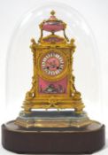 A 19th century French ormolu and porcelain mantel clock by Japy Freres, c.