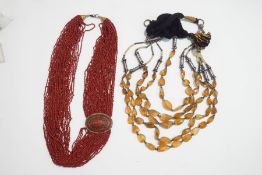 Two Middle Eastern necklaces,