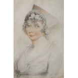 English School (19th century) Portrait of a Lady Pastel and pencil Apparently un-signed 40cm x 26.