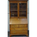 A 19th Century mahogany bureau bookcase,