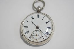 Damn Hill, Colchester, a silver open faced pocket watch, London 1870, Colchester,