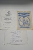 A Dorchester Town Football Club Sportsman Dinner programme, signed by Jimmy Greaves,