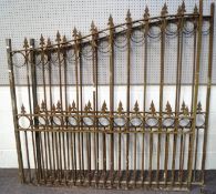 A pair of large 19th century cast iron gates,