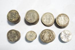 A large quantity of 1920s and 1930s Florins,