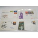 A box of ninety-five GB first day covers,