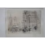 William Walcot (1874-1943) Westminster Abbey etching signed in pencil lower right 9cm x 12.