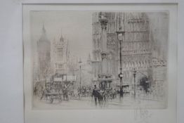 William Walcot (1874-1943) Westminster Abbey etching signed in pencil lower right 9cm x 12.