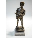 A pewter figure of a Jockey, designed by R.