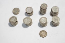 A large quantity of 1920s and 1930s Florins and Half Crowns