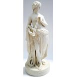 A Victorian Parian figure of Euterpe, the Greek Goddess of Music and Poetry,