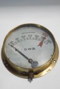 A GWR locomotive steam pressure gauge (NB.