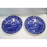 A pair of modern Copeland 'Spode's Tower' pattern platters, 42.