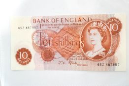 Eleven near mint Ten Shilling bank notes