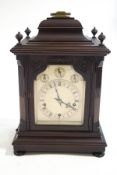 A W & H mahogany bracket clock,