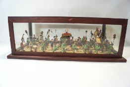 A 19th century set of Chinese Boys Festival figures, cased,
