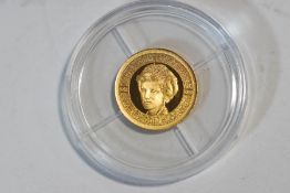 A 585 gold proof Princess Diana commemorative coin
