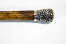A malacca gentleman's cane with fine silver knop