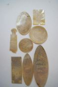 A large quantity of 18th/19th century chinoisere mother of pearl gaming counters of various sizes